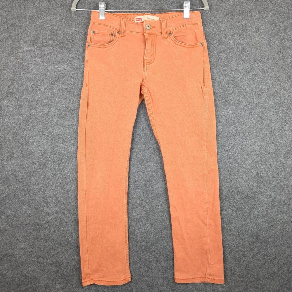 Levi's 511‎ Slim Orange Jeans Kids Size 10 Reg W25 L25